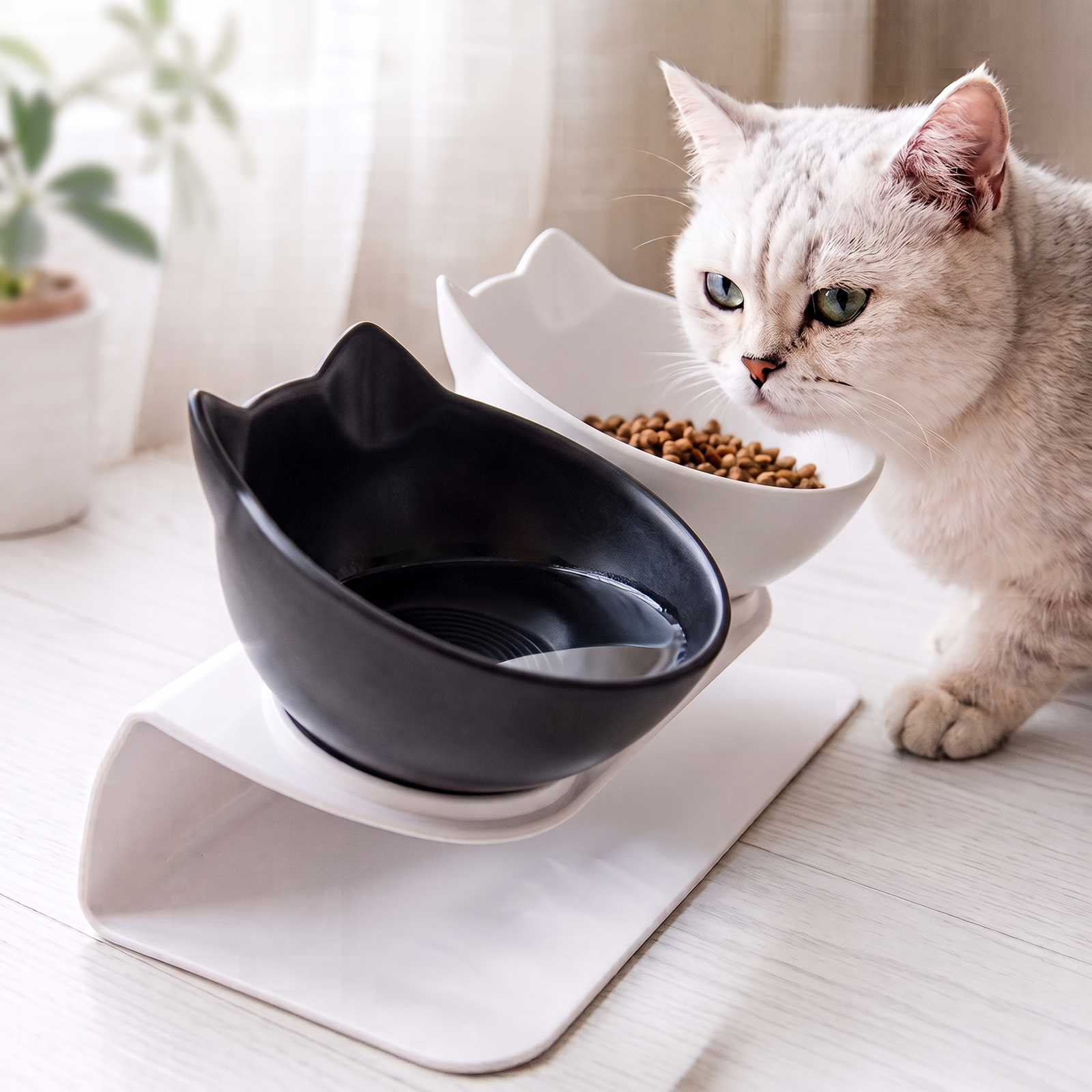 Raised Double Cat Bowl