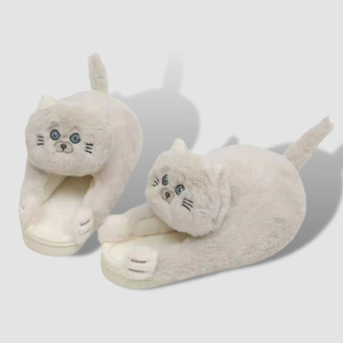 Cuddly Hug Furry Cat Slippers