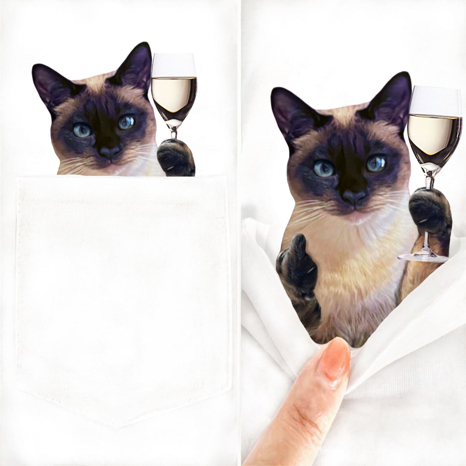 Simba The Siamese Pocket T-Shirt