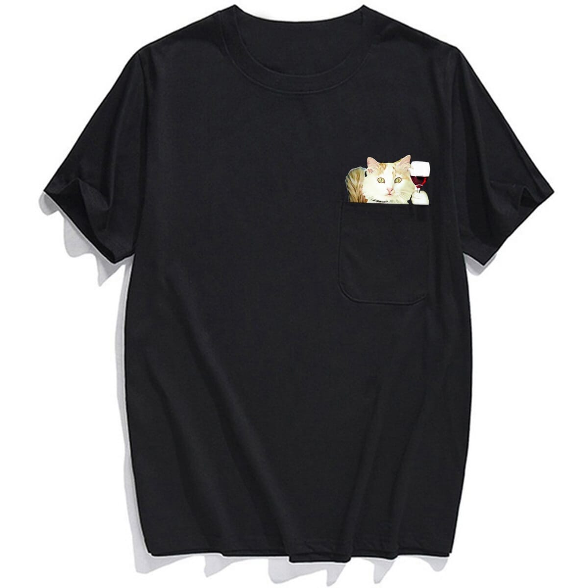 Turkish Van Cat Wine Pocket T-shirt