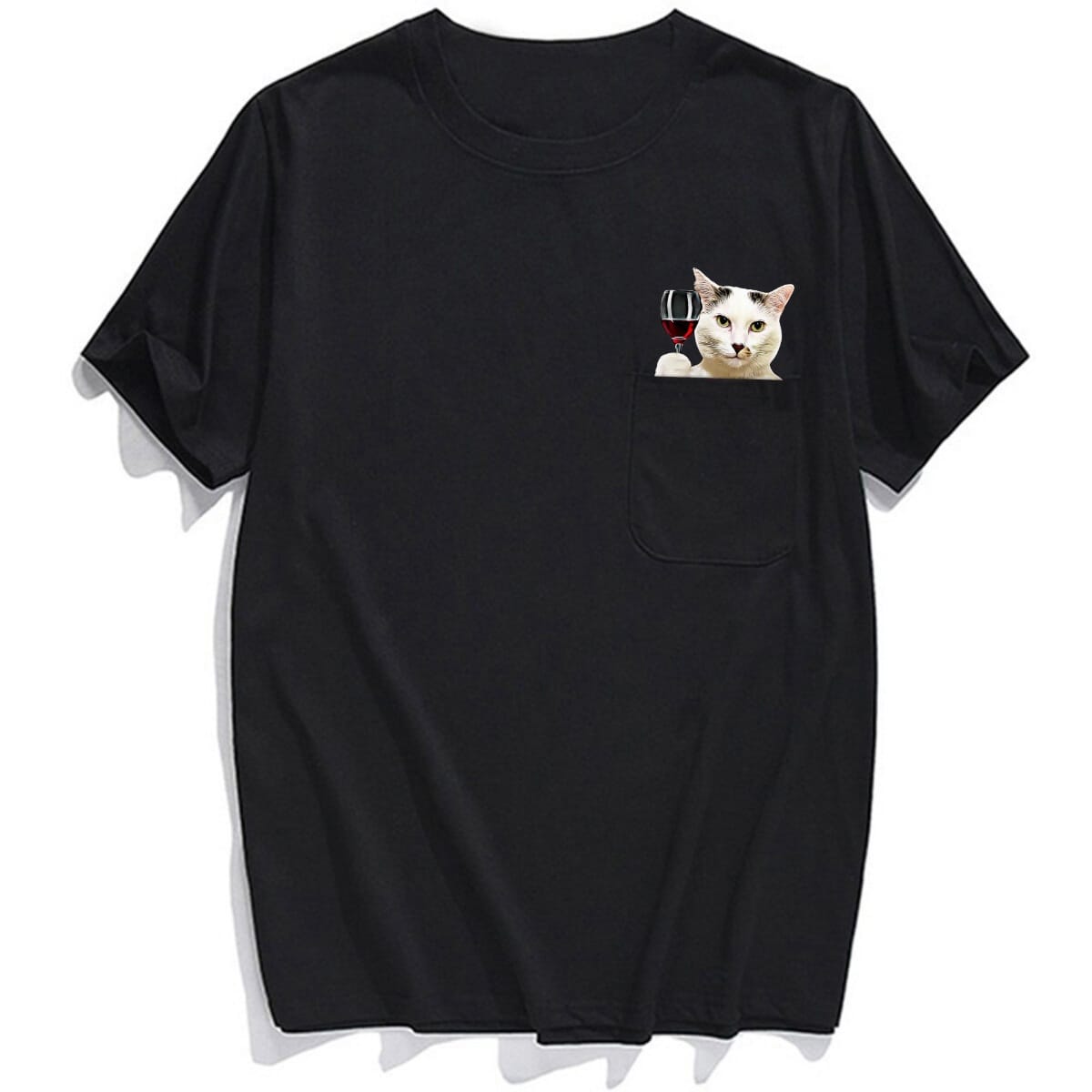 The Boss Cat Wine Pocket T-Shirt