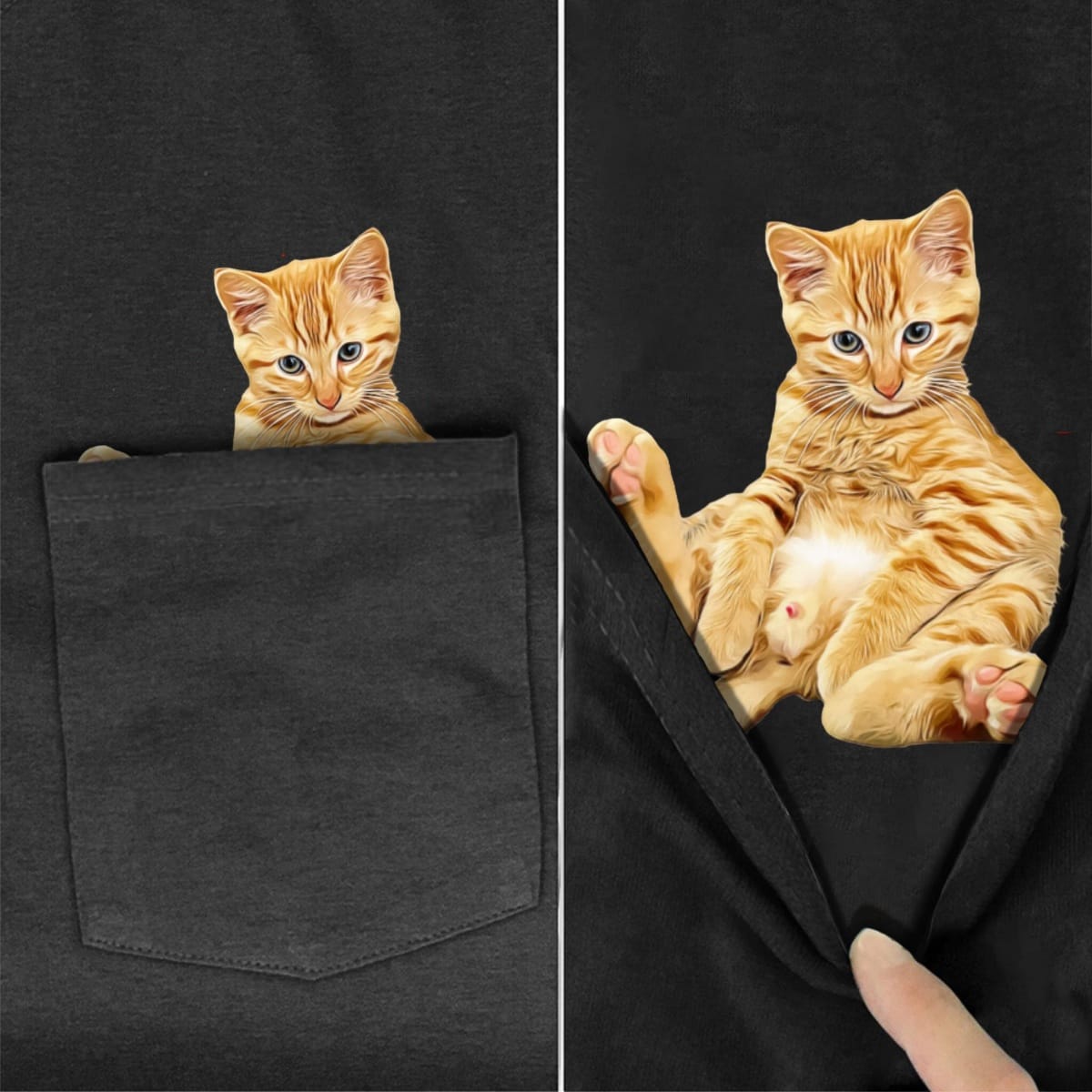 Ginger Kitten Pocket T-Shirt
