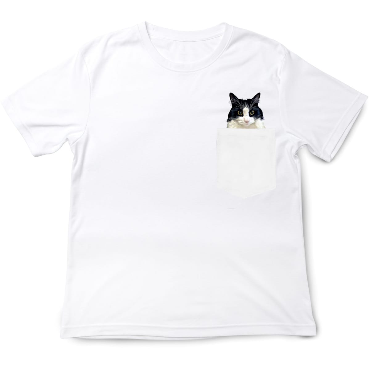 Bi-color Cat Double F Pocket T-shirt