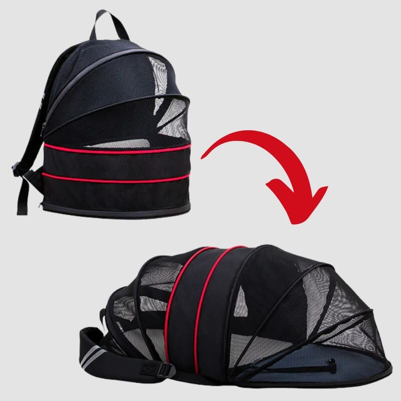 2 in 1 Breathable Cat Carrier - Super Kitty Cats - 1005004281953330-Upgrade-Black-China