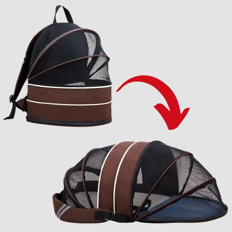 2 in 1 Breathable Cat Carrier - Super Kitty Cats - 1005004281953330-Upgrade-Brown-China