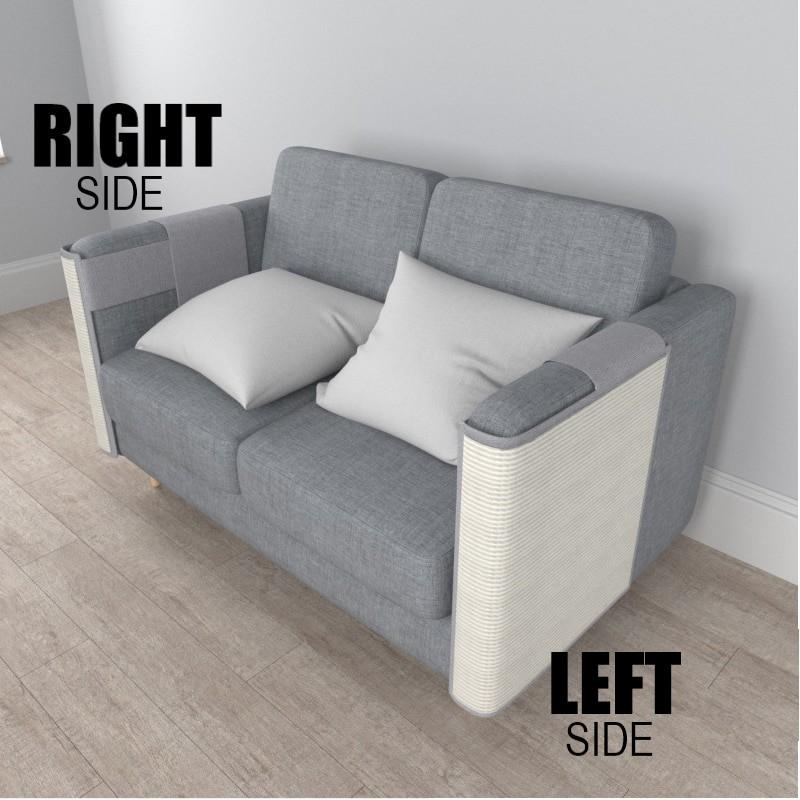 Anti-Cat Scratch Sofa/Furniture Protective Cover - Super Kitty Cats - 45270047-light-grey-set-sisal-size-60x50cm-china