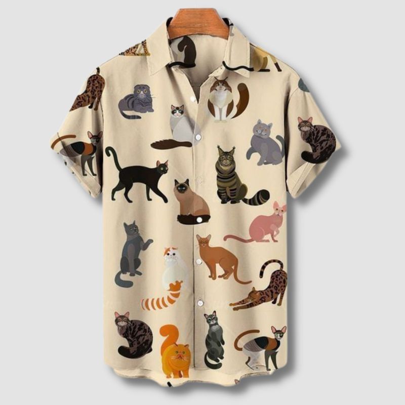 Cat Breeds Hawaiian Shirt - Super Kitty Cats - 12000028110813514-ZL-2426-European size XL