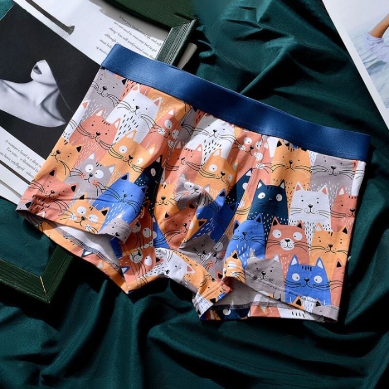 Cat-full Prints Men's Boxer Shorts - Super Kitty Cats - 14:691#Cat;5:361385#L 50-60kg;154:1013
