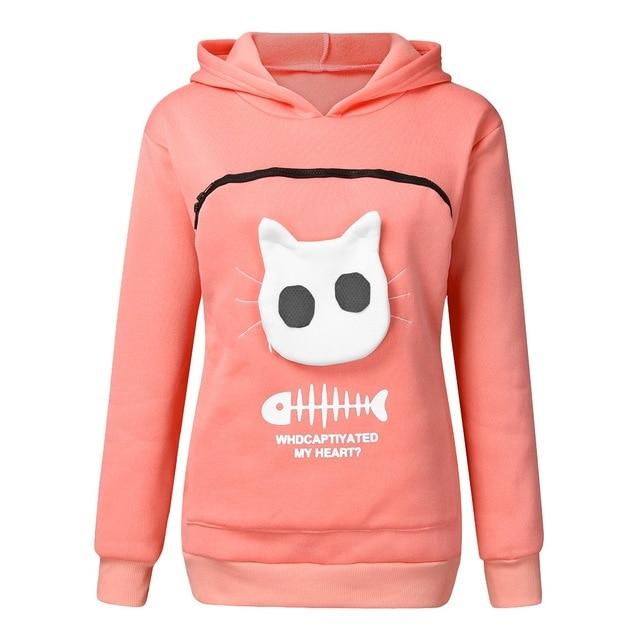 Cat-garoo Pouch Hoodies - Super Kitty Cats - 49395213-pink-xl