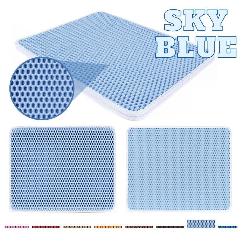 Cat Litter Catcher Mat - Super Kitty Cats - 33614002-split-sky-blue-40x60cm