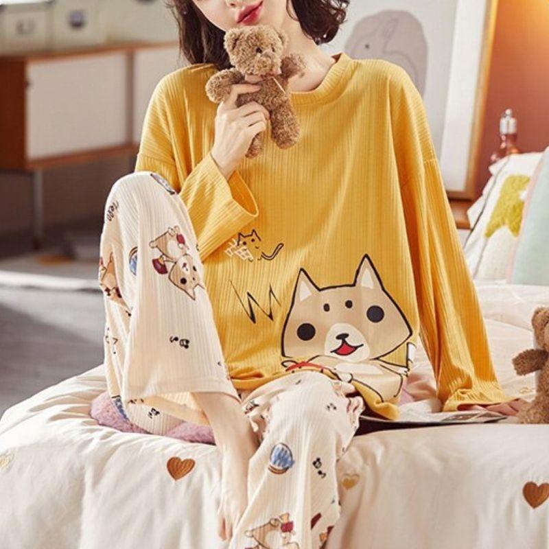 Cat Meow Plus Size Pajamas - Super Kitty Cats - 44789034-as-shown-4-xxl-70-80kg