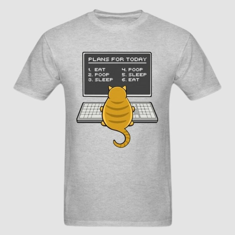 Cat Programmer Plans T-shirt - Super Kitty Cats - 38140915-gray-xxxl