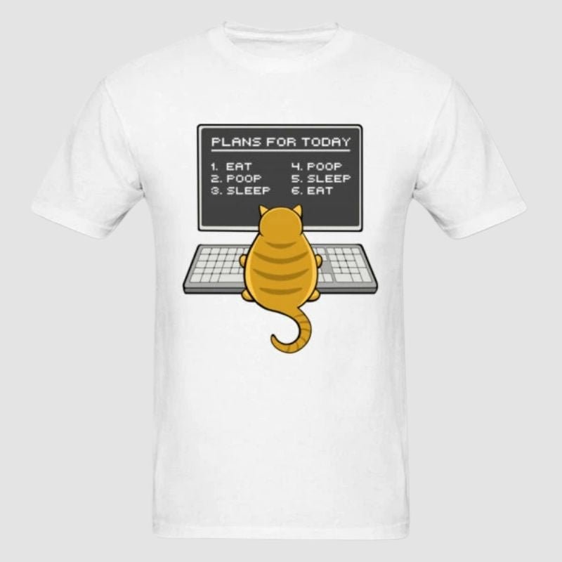 Cat Programmer Plans T-shirt - Super Kitty Cats - 38140915-white-xs