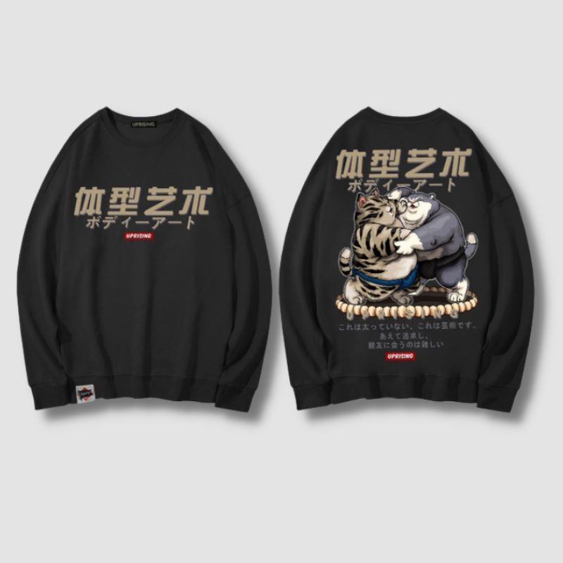 Cool Cat Sumo Sweater - Super Kitty Cats - 12000016508075070-black-L