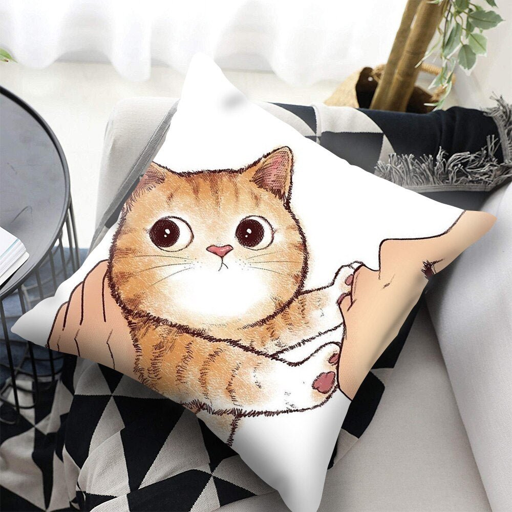 Cute Cat Pillow Cover - Super Kitty Cats - 12000016732230904-45x45cm-BZZY1T131