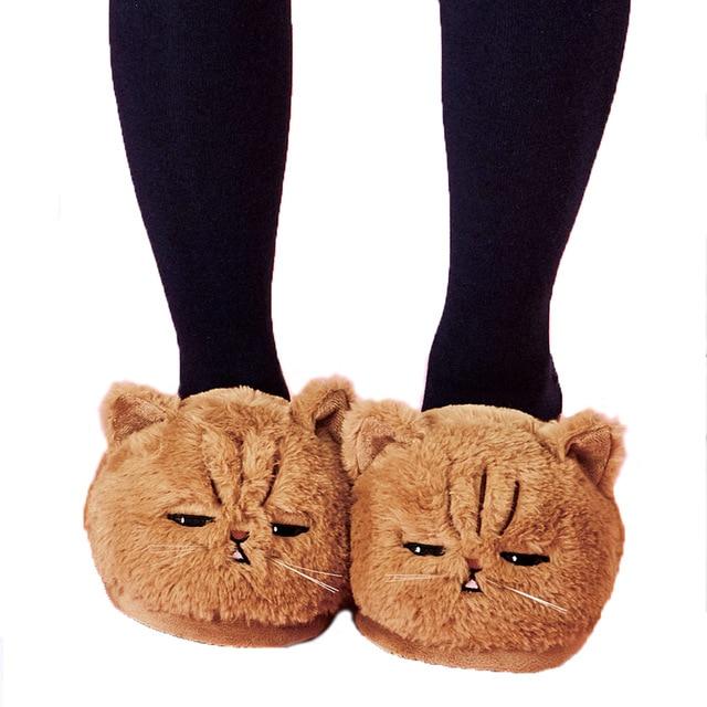 Cute Fluffy Cat Slippers - Super Kitty Cats - 14:200004890#Suspicion of life;200000124:200000285#4-6