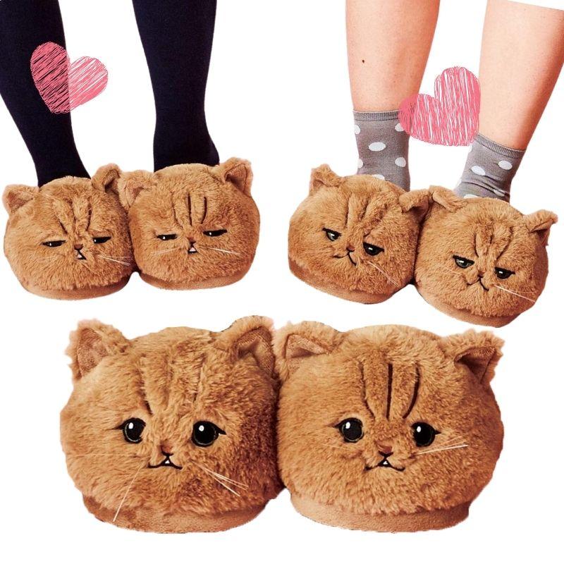 Cute Fluffy Cat Slippers - Super Kitty Cats - 14:771#You are finished;200000124:200000285#4-6