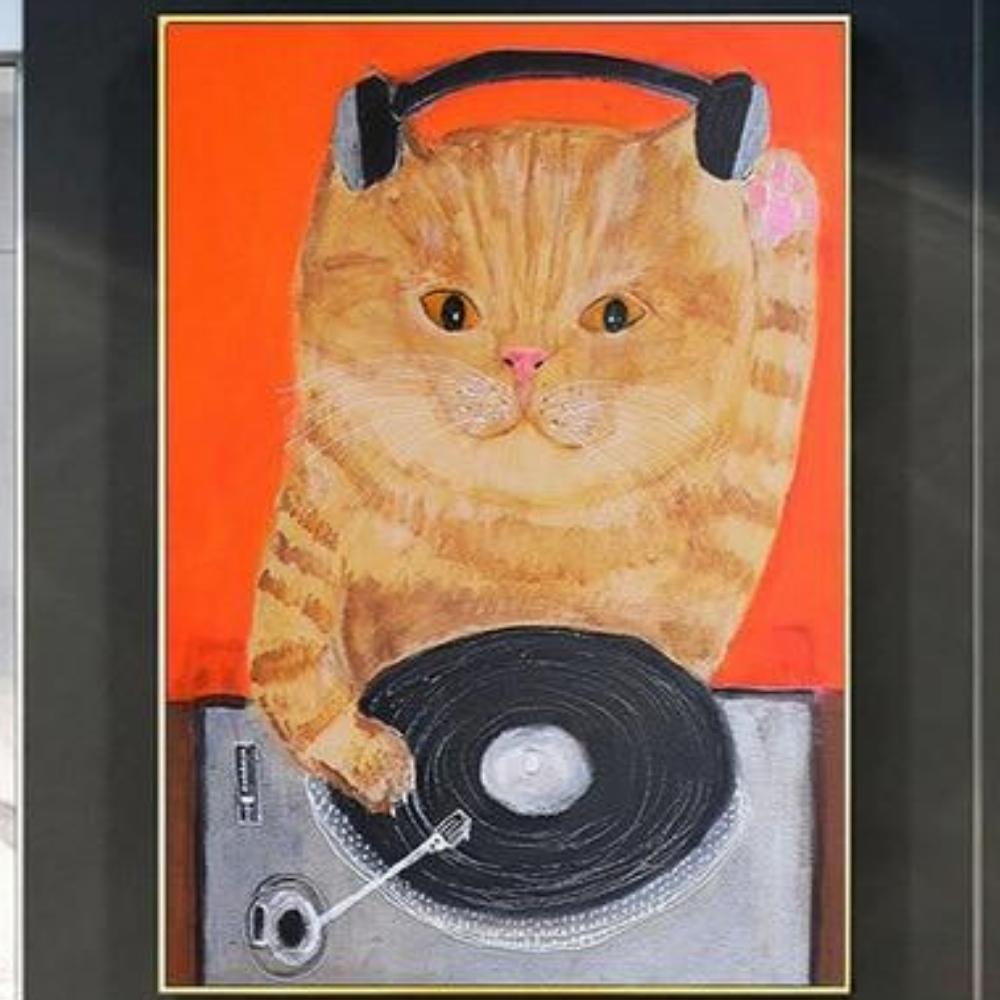 DJ Ginger Cat - Super Kitty Cats - 41844281-30x45cm-no-frame-0535-03