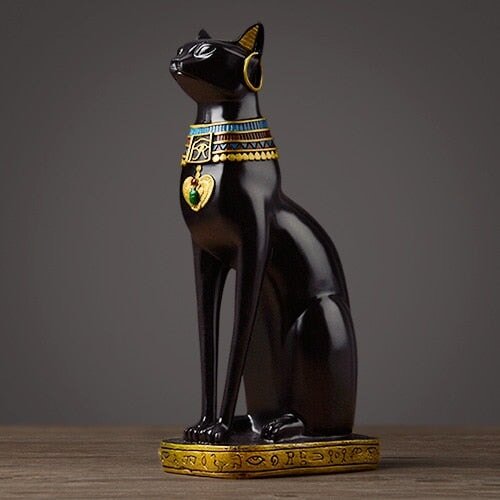 Egyptian God Cat Resin Figurine - Super Kitty Cats - 14:200006151#Black