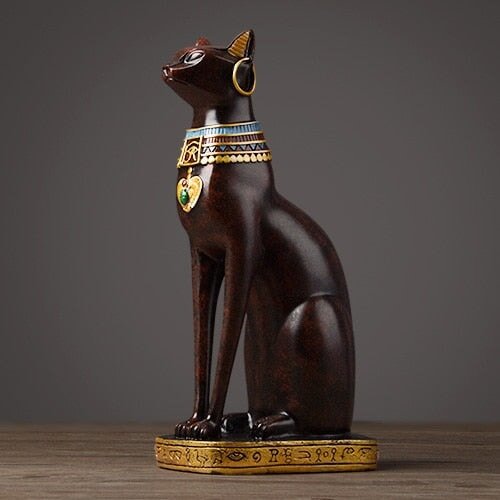 Egyptian God Cat Resin Figurine - Super Kitty Cats - 14:200006152#Texture Red