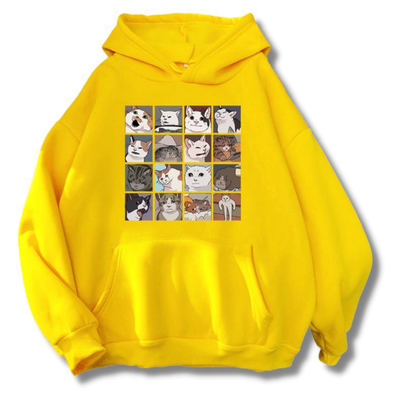 Funny Cat Memes Unisex Hoodie - Super Kitty Cats - 49085207-black-s