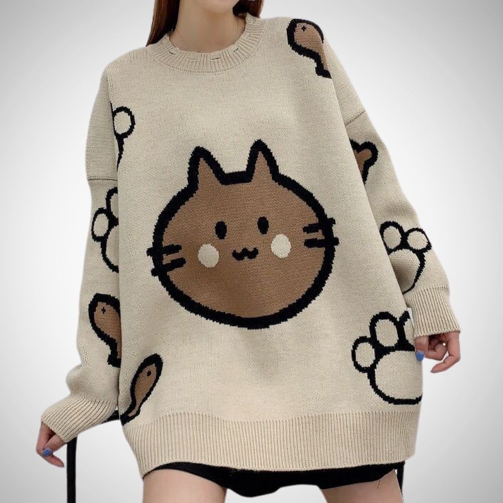 Kawaii Kitty Cuddly Sweater - Super Kitty Cats - 49079319-s-1
