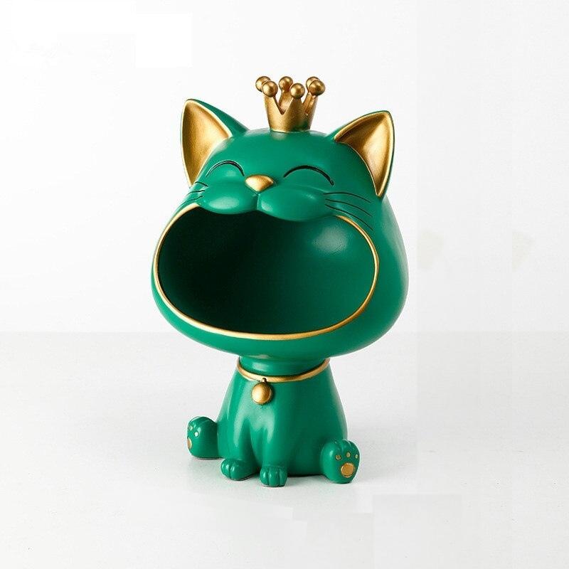 Lucky Cat Storage Decor - Super Kitty Cats - 42371325-green