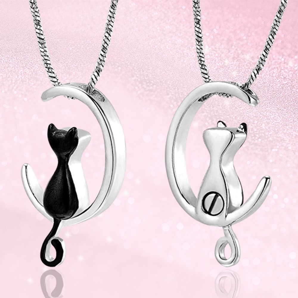 Moon Cat Urn Necklace - Super Kitty Cats - 35862042-bk-united-states