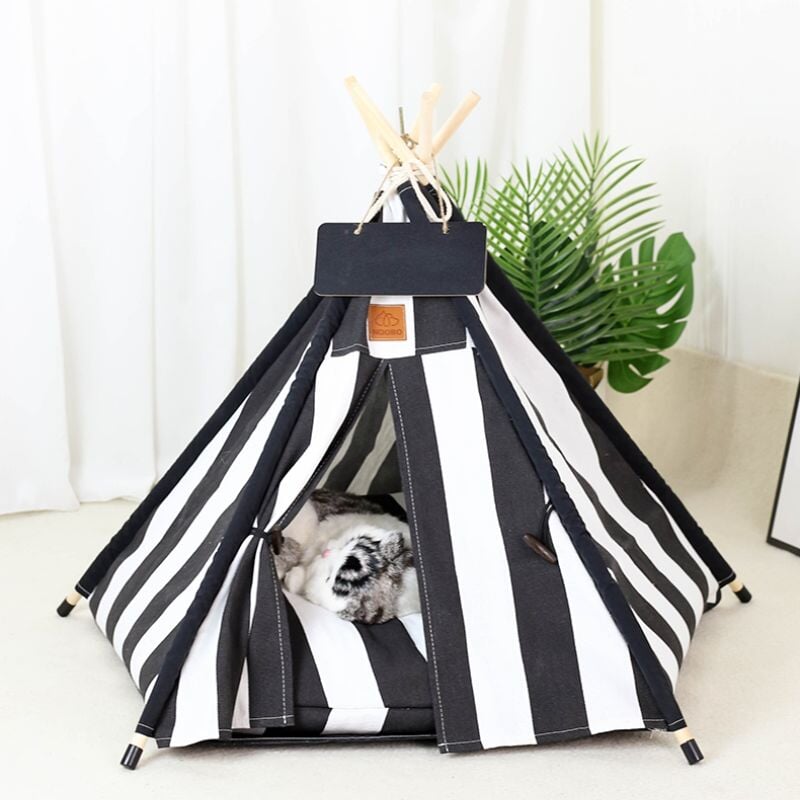 My Comfy Cat Tent - Super Kitty Cats - 14:175#Black and white;5:361386#4-corner tent