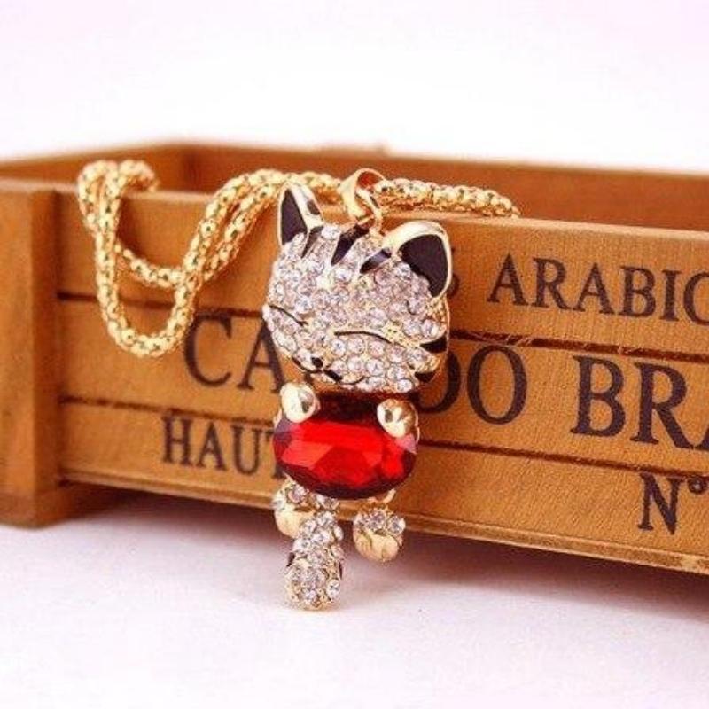 My Lucky Cat Necklace - Super Kitty Cats - 12752244-black-60cm