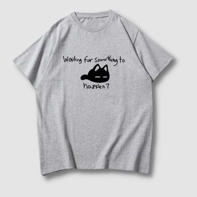 Omori Cat Anime T-Shirt - Super Kitty Cats - 12000027686787540-Gray-XXL