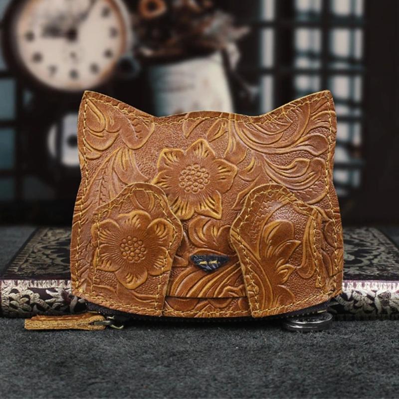 Peek-A-Boo Cat Coin Purse - Super Kitty Cats - 41296586-yellow