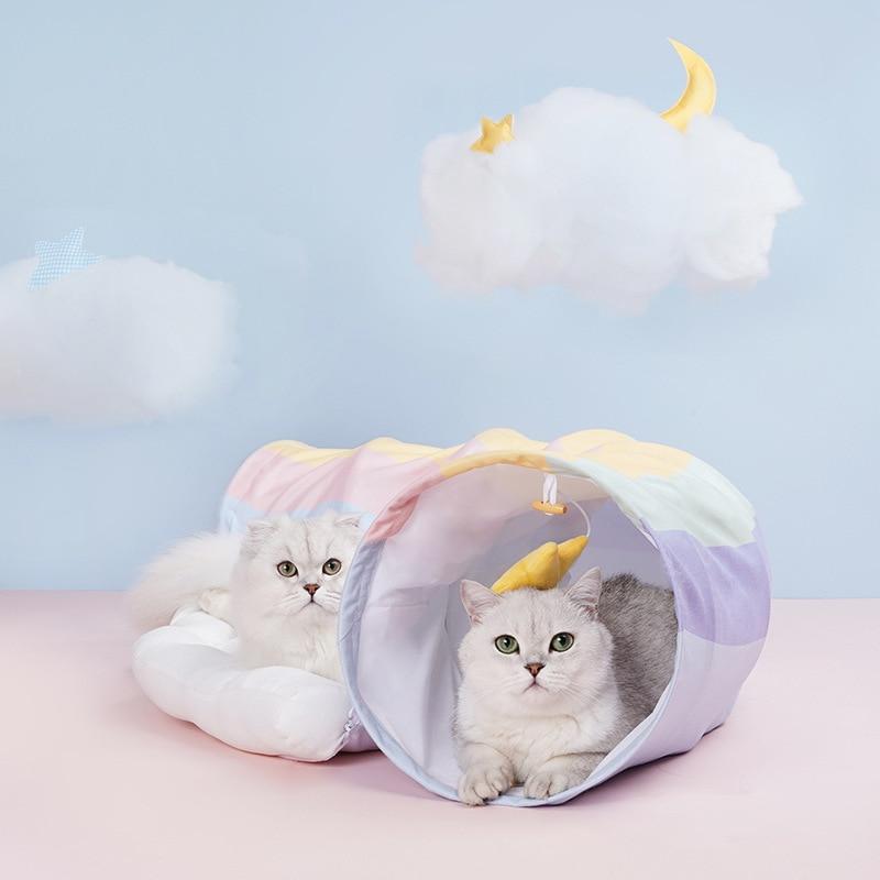 Rainbow Cat Tunnel Bed - Super Kitty Cats - 40857419-5