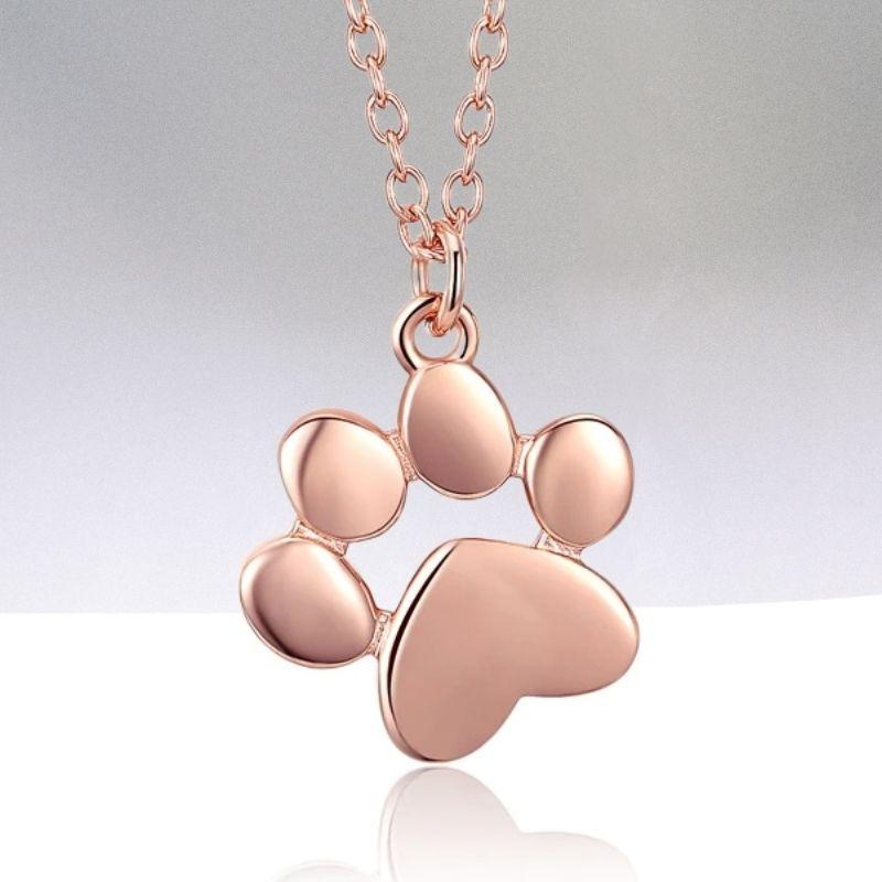 Sterling Silver Cat Paw Necklace - Super Kitty Cats - 17714858-scn275-3-china