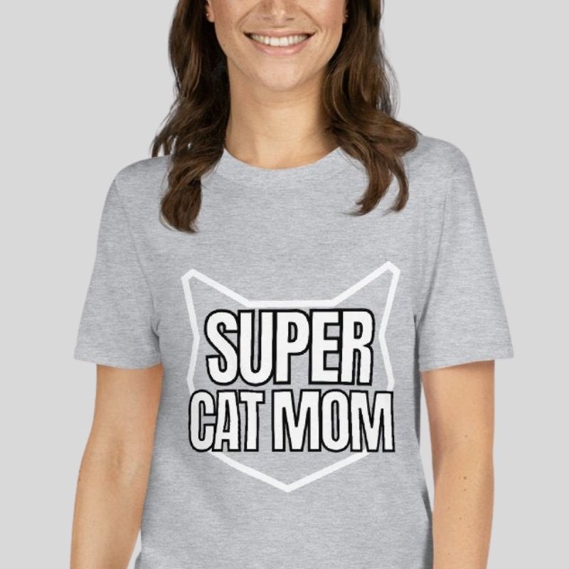 Super Cat Mom T-shirt - Super Kitty Cats - 8329605_503