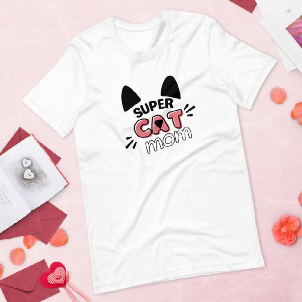 Super Kitty Cat Mom T-shirt - Super Kitty Cats - 2819435_4136
