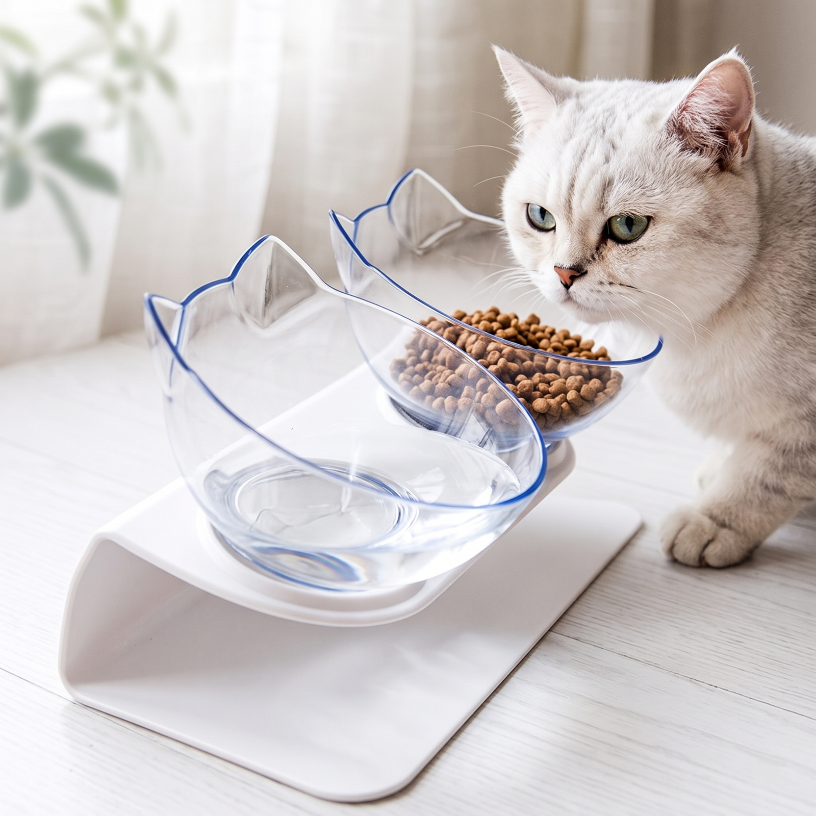 Raised Double Cat Bowl