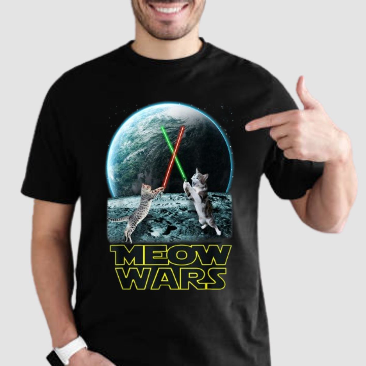 Meow Wars Cat T-Shirt