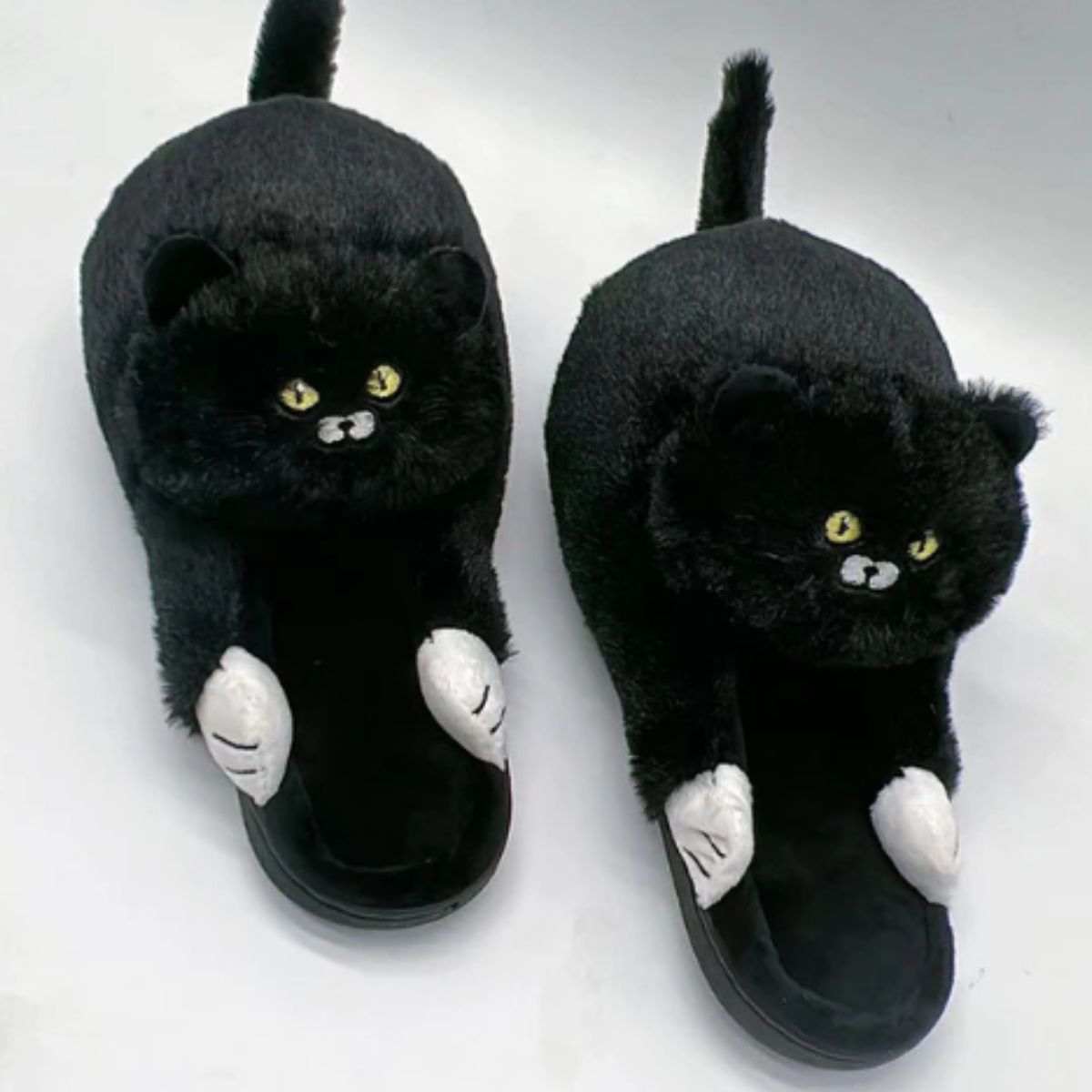 Cuddly Hug Furry Cat Slippers