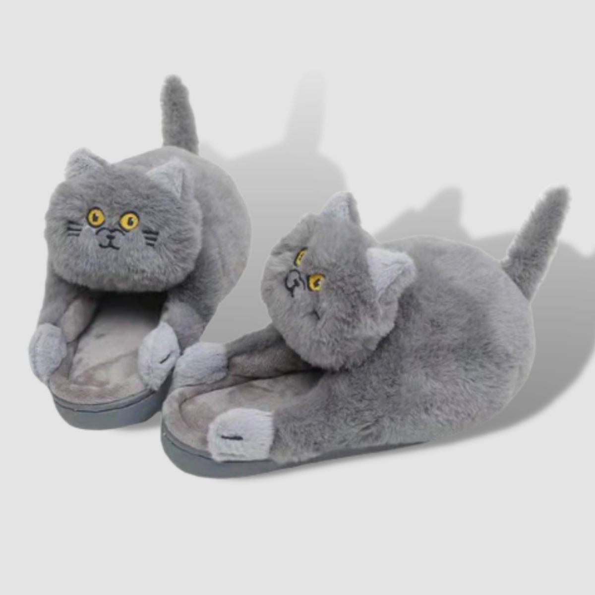 Cuddly Hug Furry Cat Slippers
