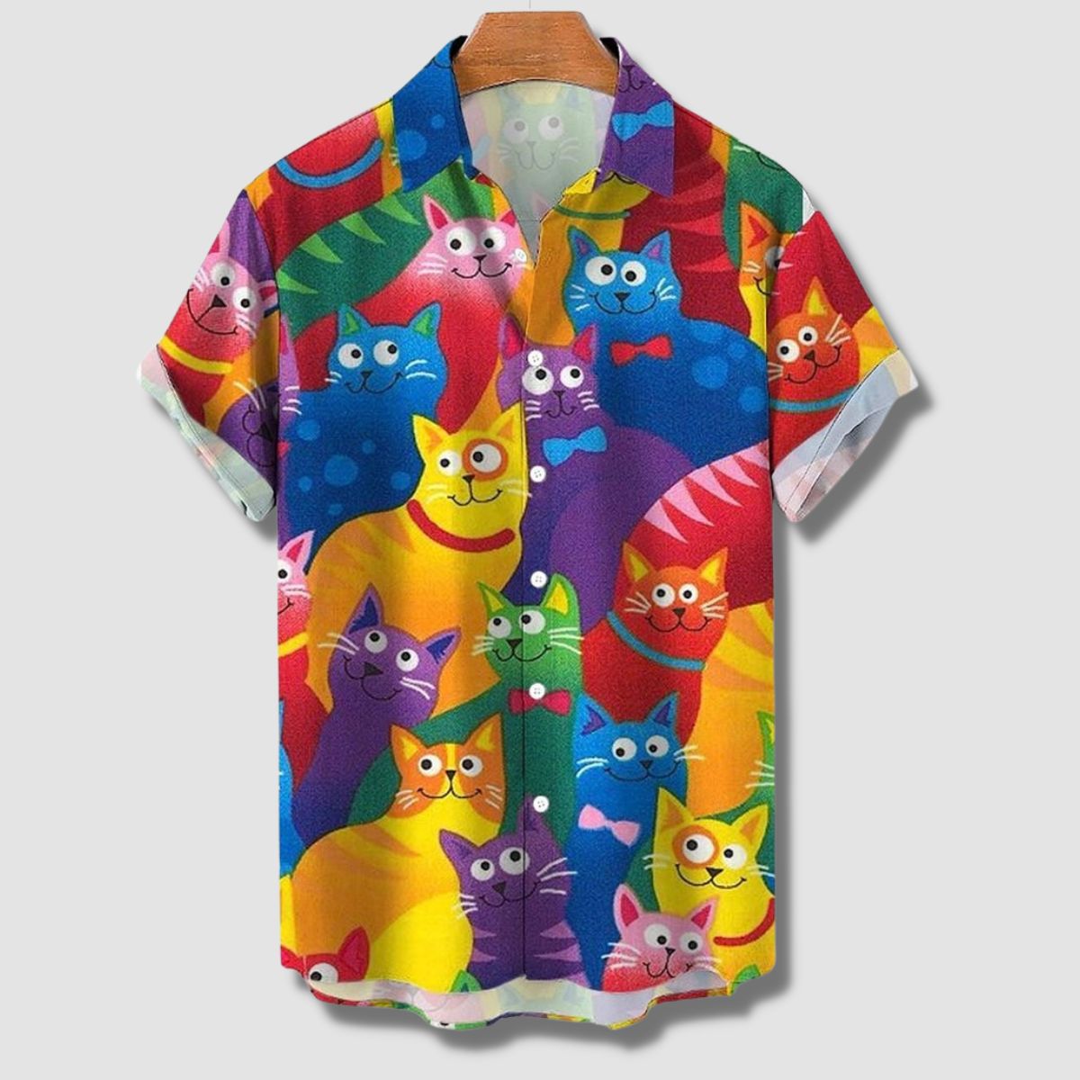 Colorful Cat Fun Hawaiian Shirt