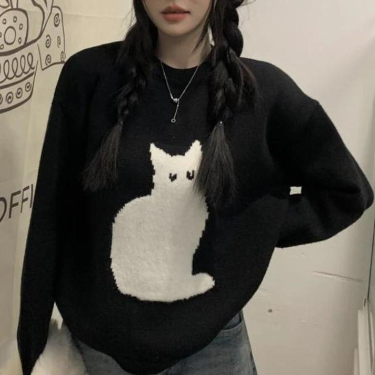 Comfy Knitted Cat Sweater