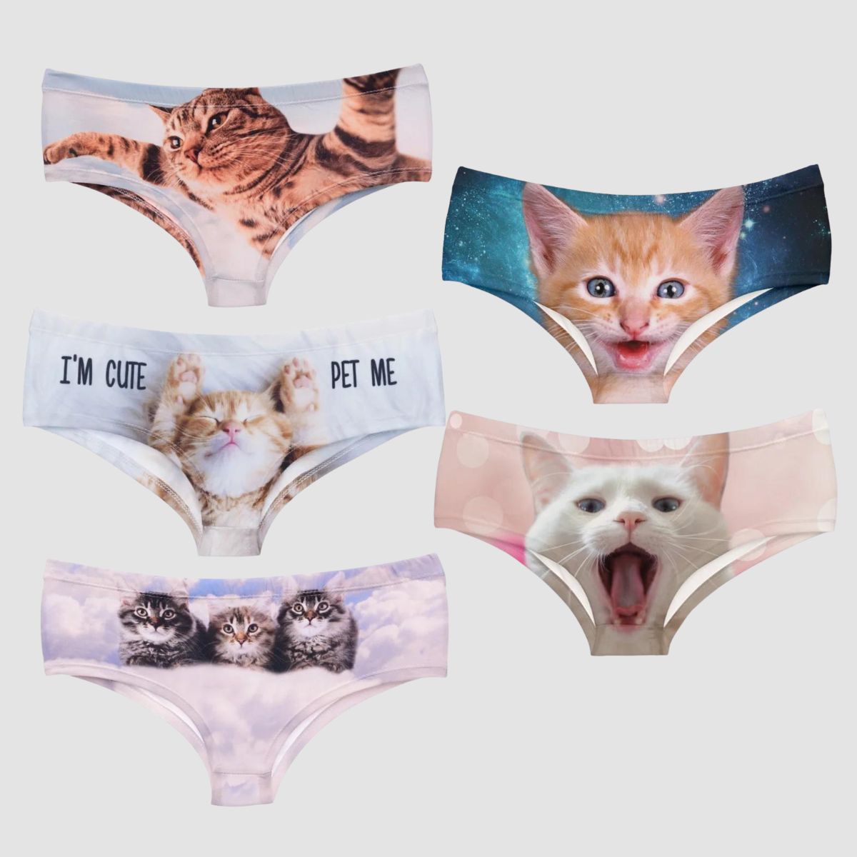 Hot Selling Cat Ladies Underwear Digital Print Women Underwear