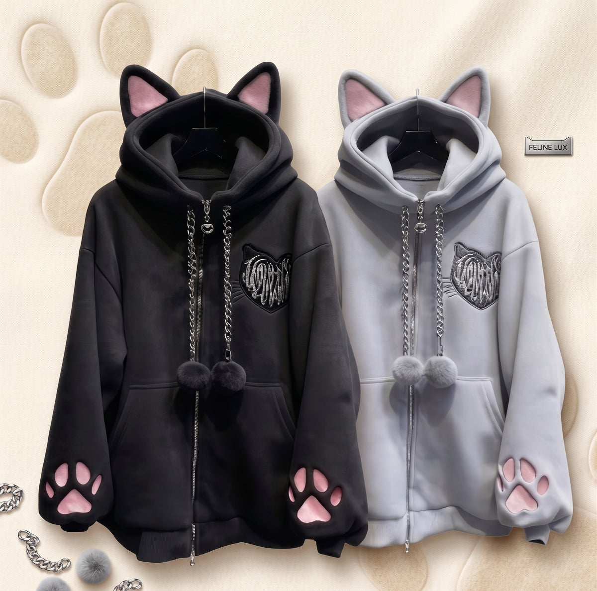 Kawaii Cat Ear Gamer Hoodie