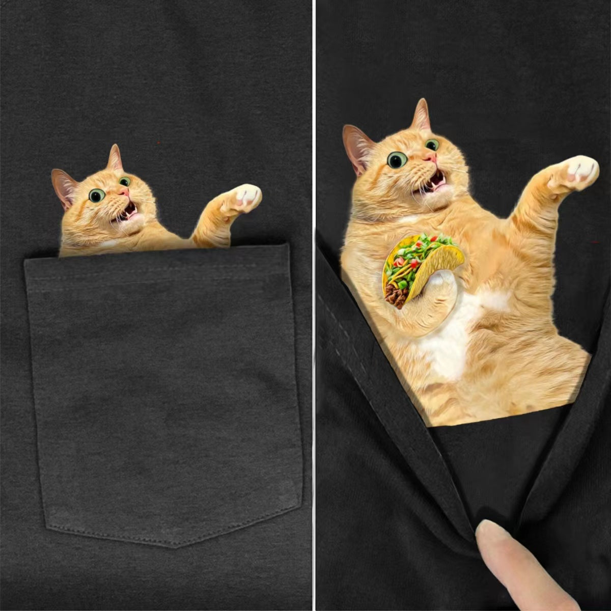 The Taco Meow-ster Pocket T-Shirt