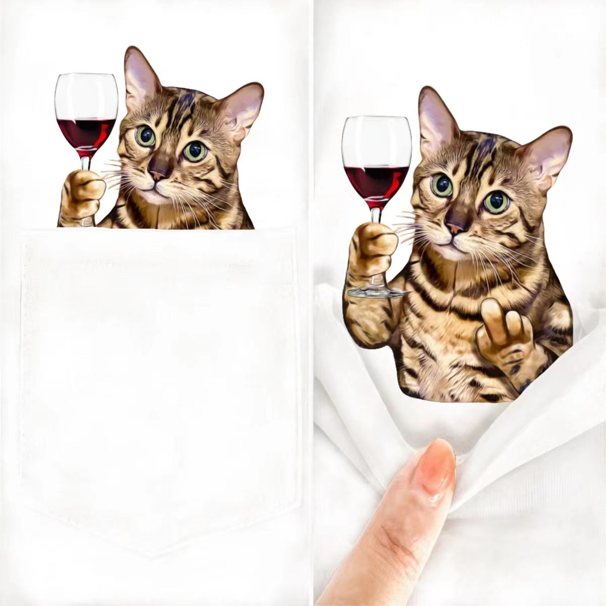Kim The Bengal Red Wine Pocket T-shirt