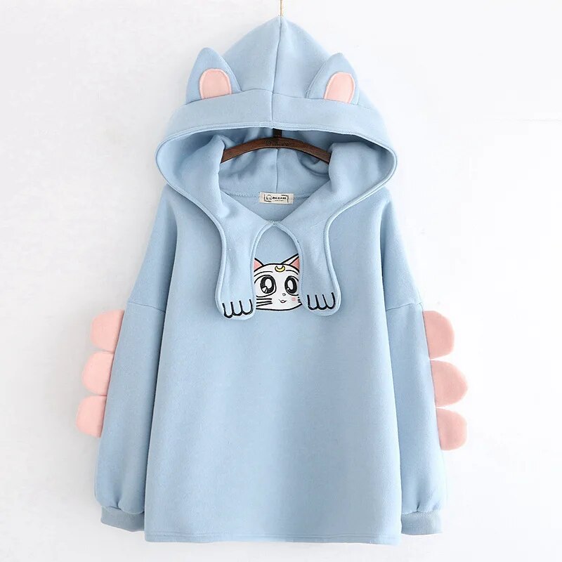 Eye-Cat-Chy Ear Paws Hoodies Super Kitty Cats