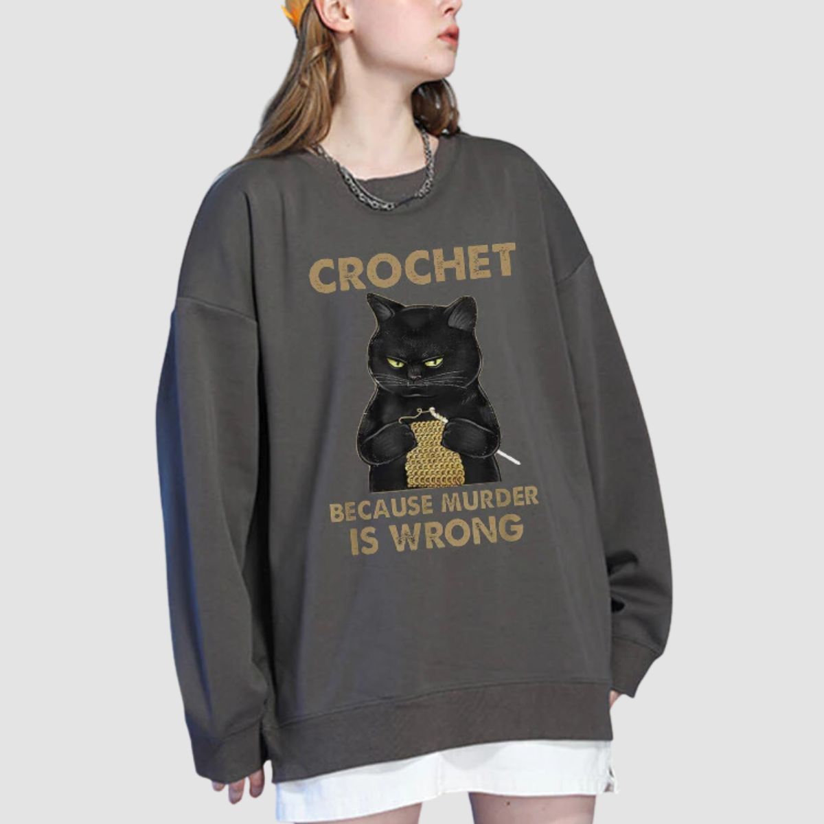 Funny Crochet Cat Sweater