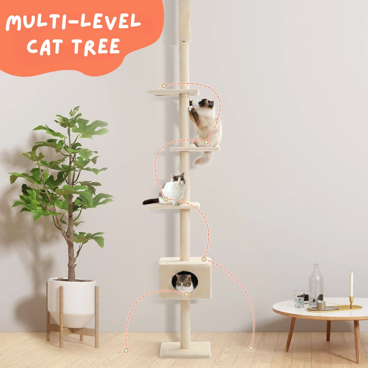 Adjustable Cat Tower Jumping Platforms
