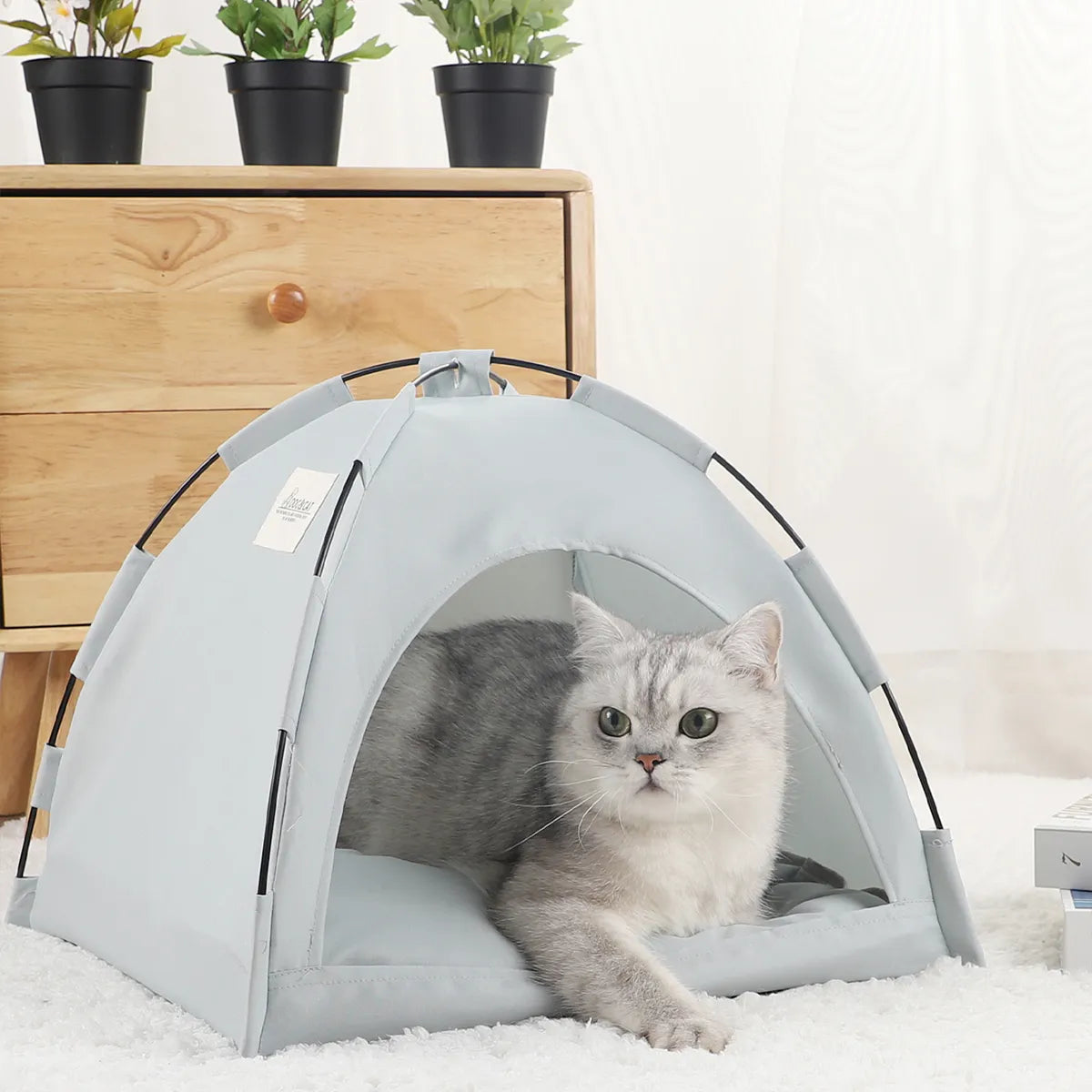 outdoor cat tent Camping Foldable Cat Tent S 35x35cm / Gray